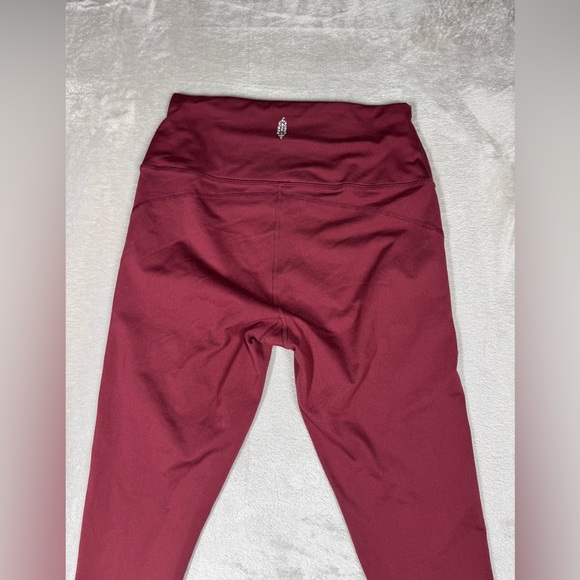 Free People Movement Good Times High Ruse Maroon Red Leggings Size Small - Picture 13 of 16